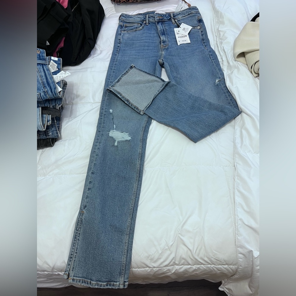 ZARA split ankle jeans